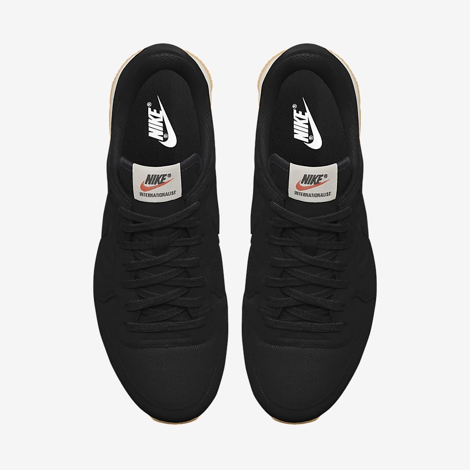 Black nike internationalist trainers online